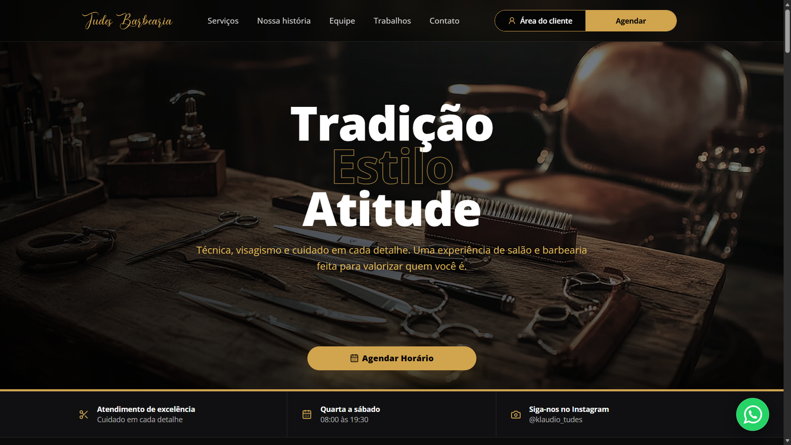 Tudes Barbearia — desktop